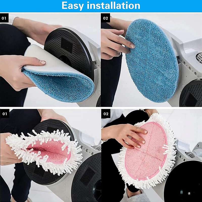 4 Pcs Replacement Cleaning Pads Spin Electric Mop Pads