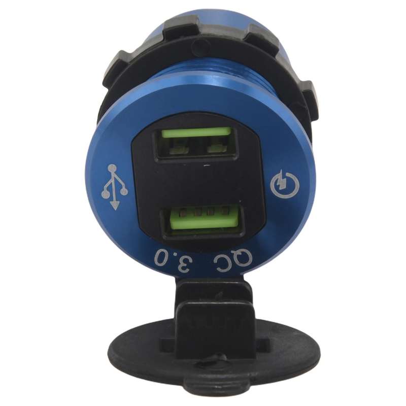 Qc 3.0 Car Charger,aluminum Alloy Socket, with Led Digital Voltmeter