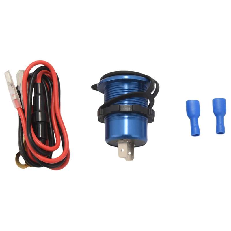 Qc 3.0 Car Charger,aluminum Alloy Socket, with Led Digital Voltmeter