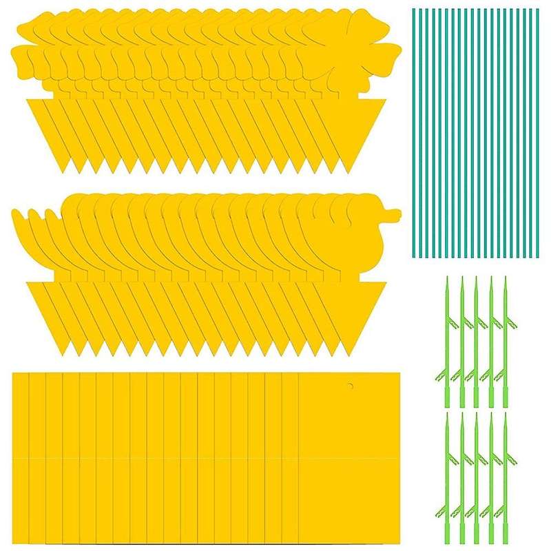 Fly Trap,84 Pieces, Yellow Plates, Fruit Fly Trap, Hanging