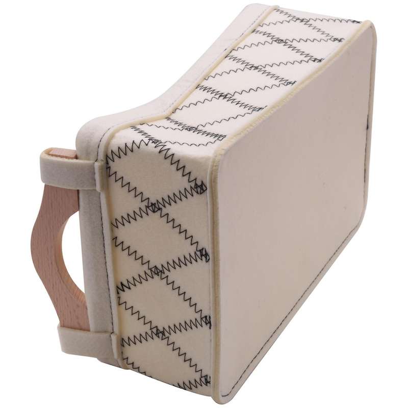 Felt Laundry Box Cotton Storage Basket (cream-coloured Small)
