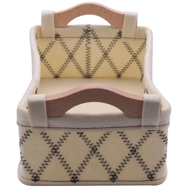 Felt Laundry Box Cotton Storage Basket (cream-coloured Small)