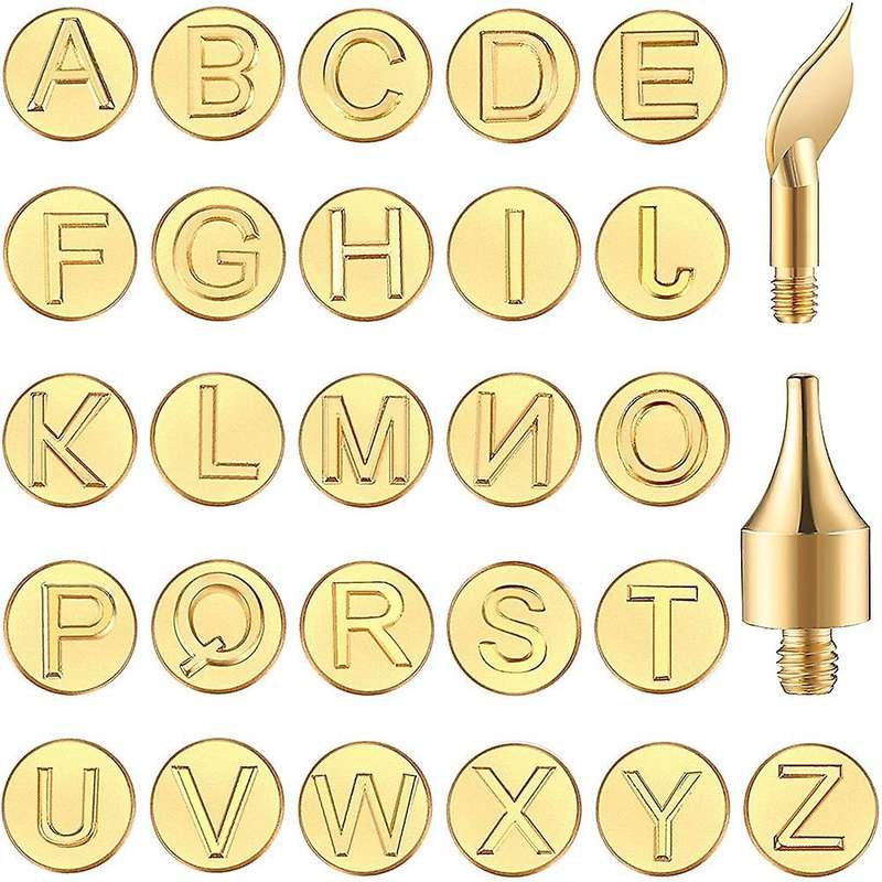28 Pieces Of Wooden Burning Tip Letters Wooden Burning Tools