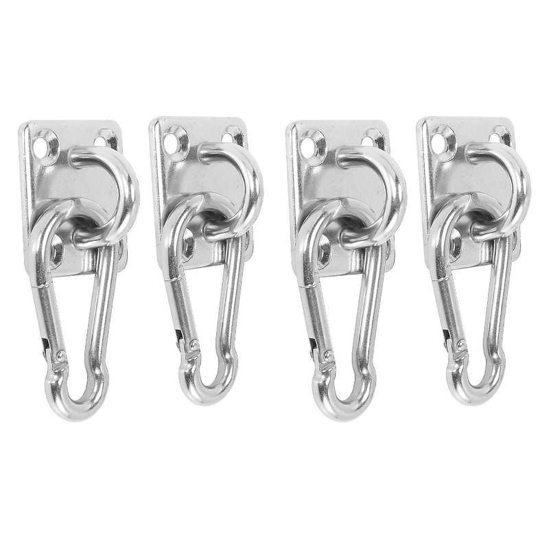 4 Sets Of Suspended Wall Mount U-shaped Hooks Stainless Steel Heavy