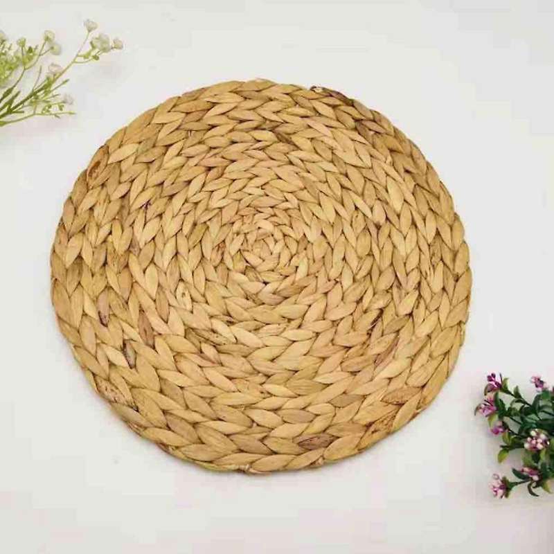 2 Pack Water Hyacinth Placemat,woven Wicker Table Place Mats,38cm