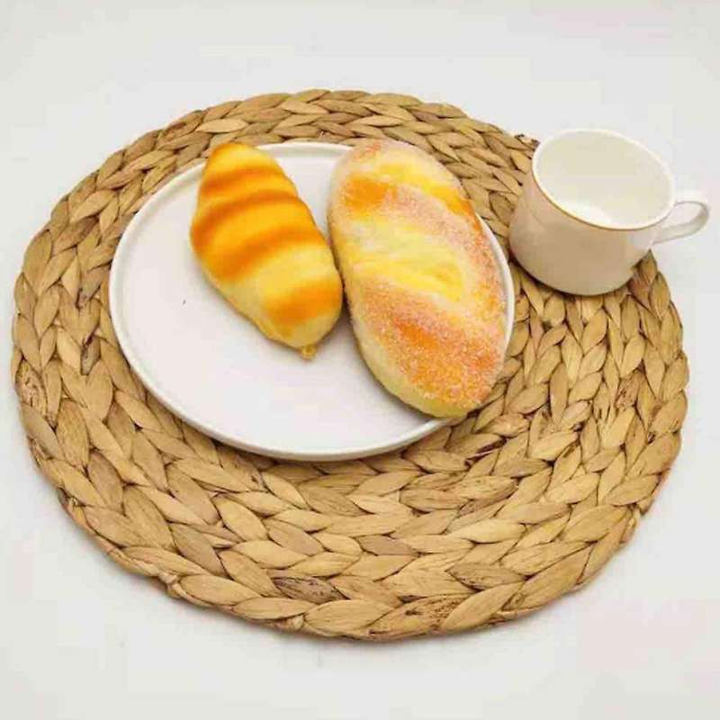 2 Pack Water Hyacinth Placemat,woven Wicker Table Place Mats,38cm