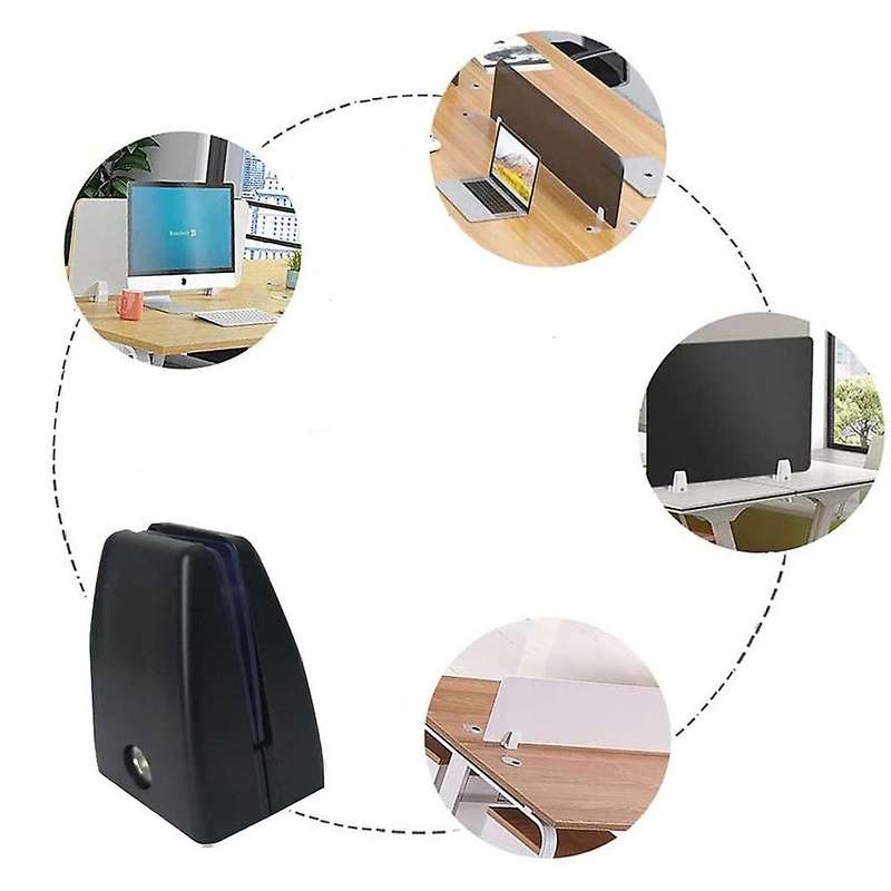 4 Pieces Sneeze Guard Bracket Support Aluminum Alloy Bracket (black)