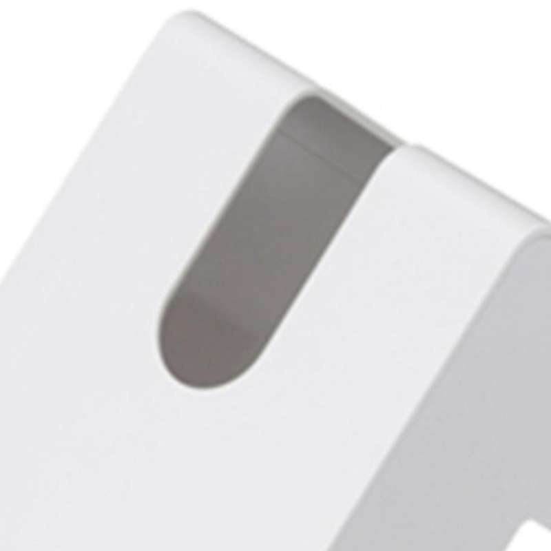 Right Angle Desktop Napkin Paper Storage Case Tissue Box Decor White