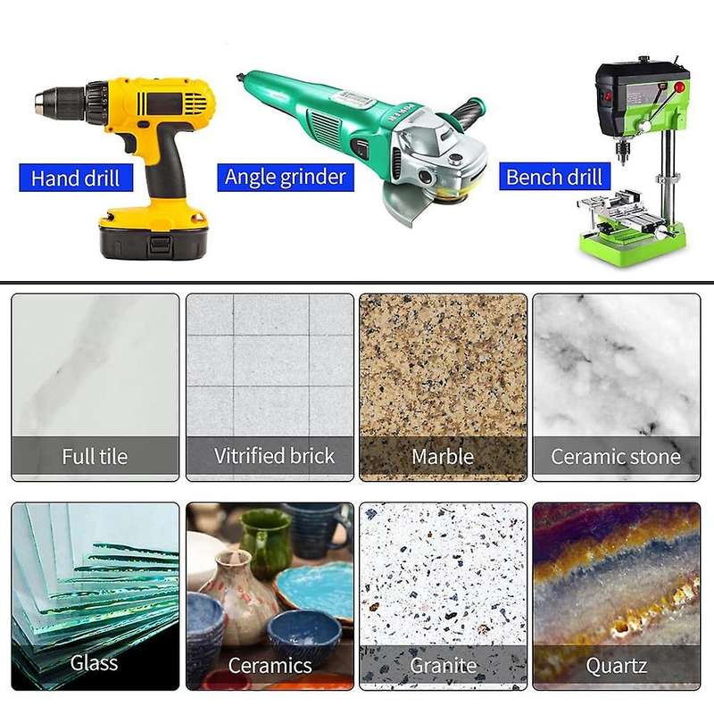 5pcs Dry Diamond Drill Bit for Porcelian Tiles Marble Granite Ceramic