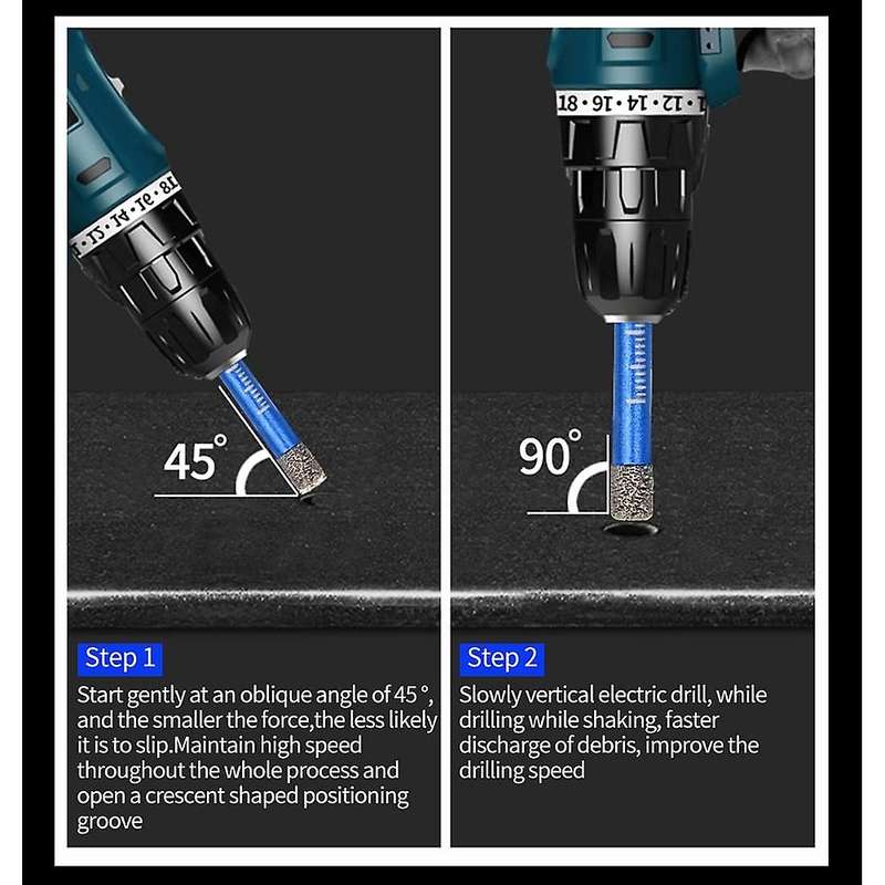 5pcs Dry Diamond Drill Bit for Porcelian Tiles Marble Granite Ceramic