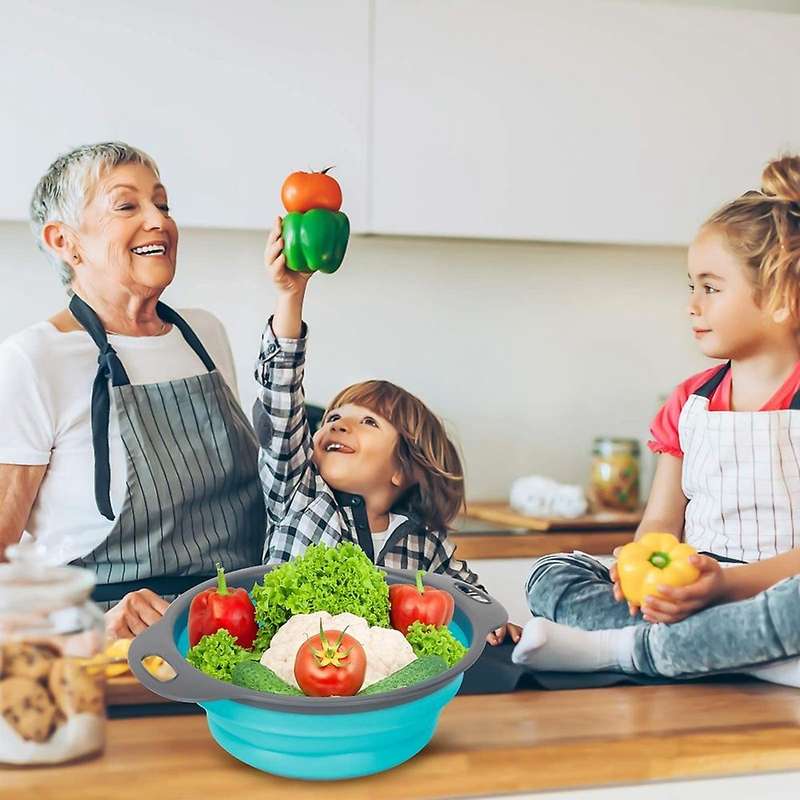 Collapsible Colander, with Handles Set for Kitchen Draining Fruit