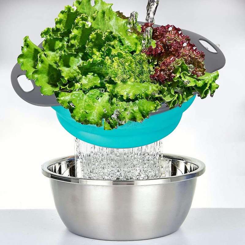 Collapsible Colander, with Handles Set for Kitchen Draining Fruit