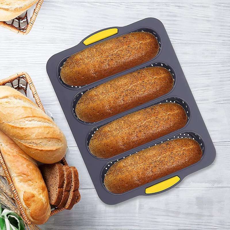 4 Slot Silicone Baking Pan French Baking Pan French Toast Baking Pan