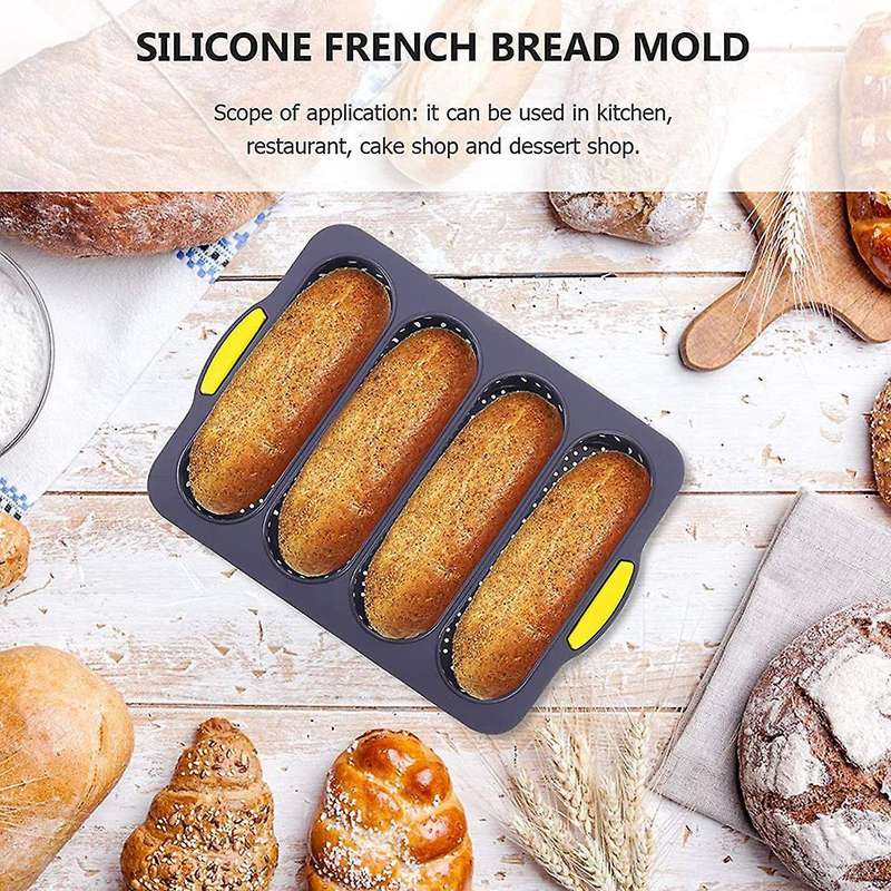 4 Slot Silicone Baking Pan French Baking Pan French Toast Baking Pan
