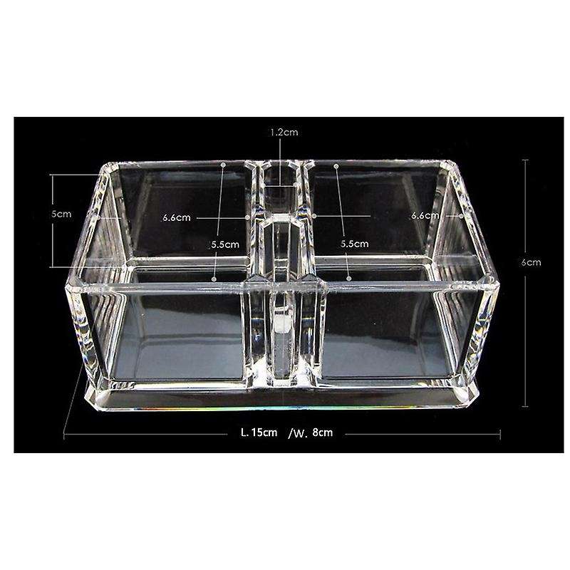 2 Lattices Clear Tea Bags Coffee Sugar Acrylic Storage Case 15x8x6cm