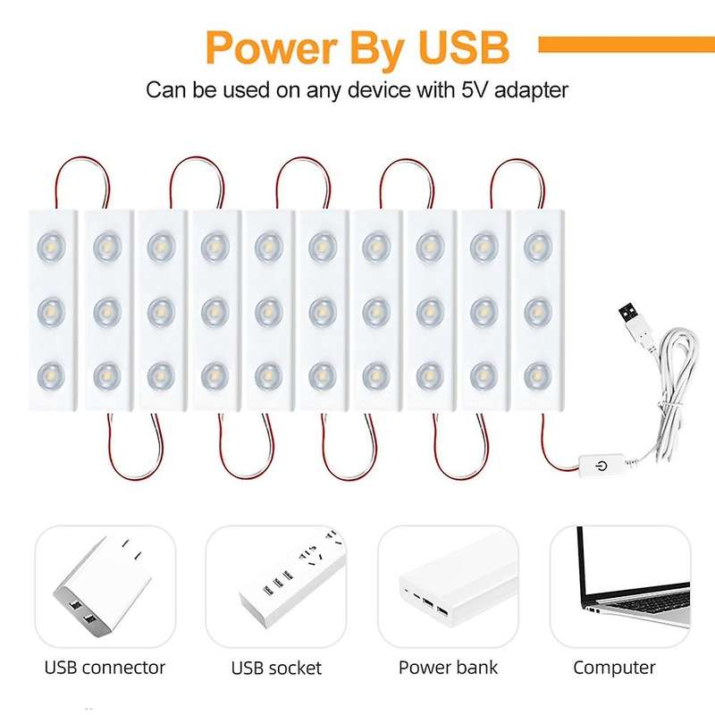 Led Vanity Mirror Light Usb Vanity Makeup Light Ultra Bright 14bulbs