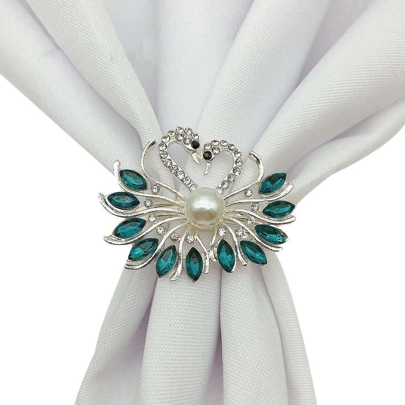 6 Pack Valentine's Day Napkin Rings,wedding Peacock Napkin Rings