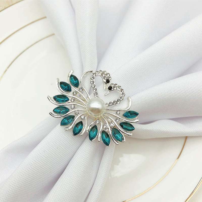 6 Pack Valentine's Day Napkin Rings,wedding Peacock Napkin Rings