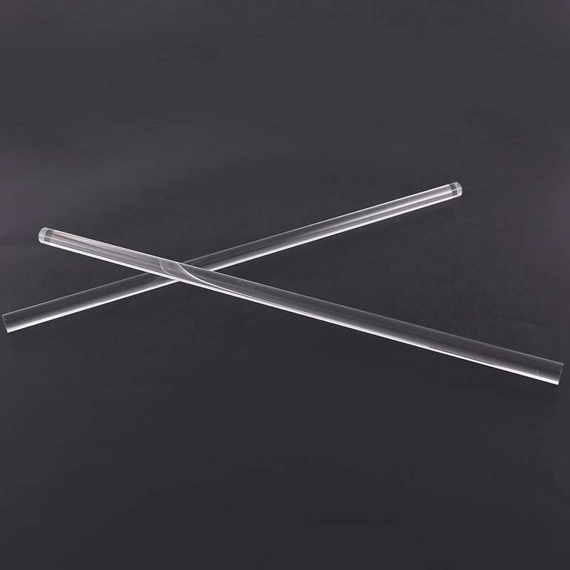 2pcs 10mm Clear Round Perspex Acrylic Bar Pmma Extruded Rod 12 Inch