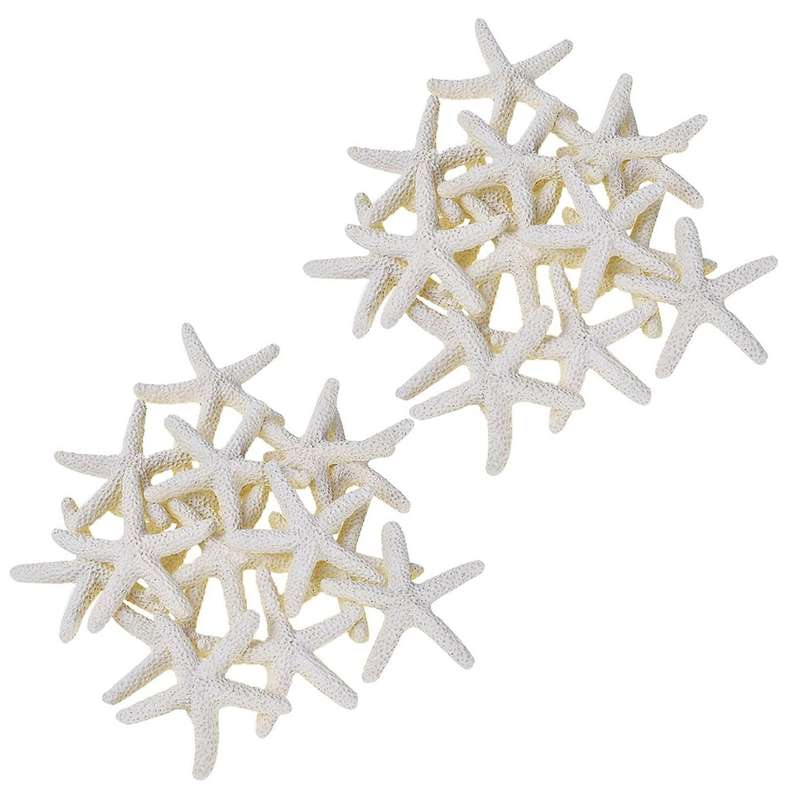 30 Pieces Creamy-white Pencil Finger Starfish for Wedding Dcor