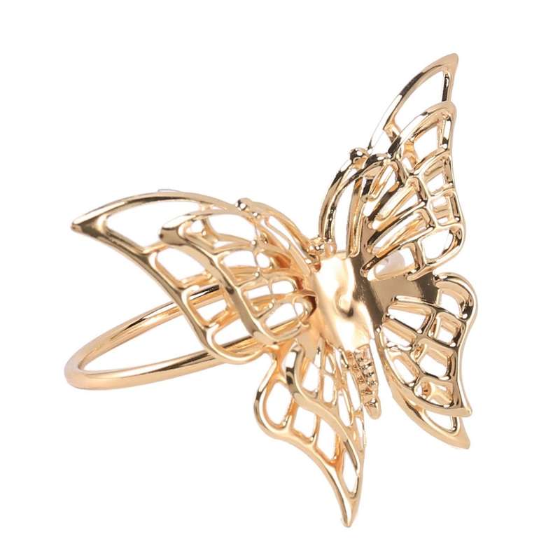 Napkin Rings Set Of 8 Gold Butterfly Napkin Rings Napkin Holders