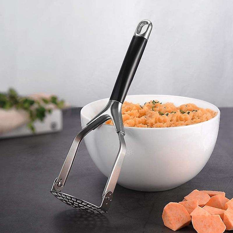 Stainless Steel Potato Masher for Mashing Potatoes, Fruits- Silver