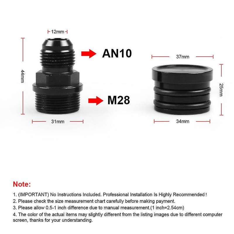 M28 to 10an Rear Block Breather Fitting Adapter for Oil Catch Can