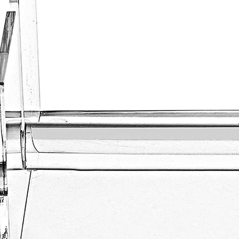 Modern Clear Acrylic Kitchen Napkin Holder with Center Bar Weighted