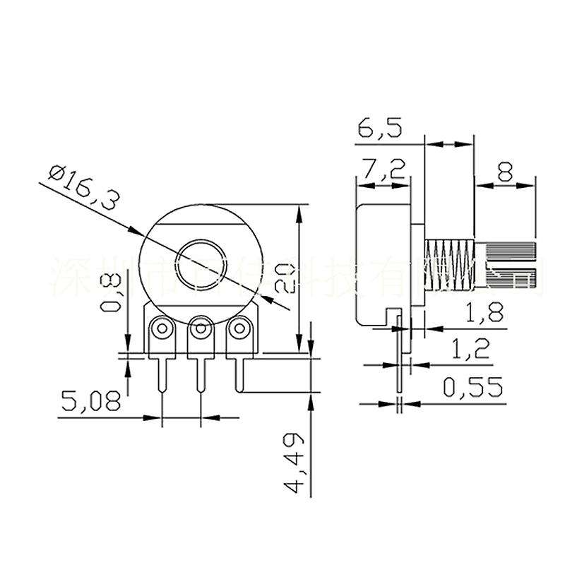 18pcs Wh148 Single Potentiometer Kit B1k/5k/10k/20k/50k/100k/500k/1m