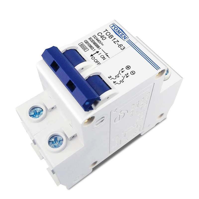 Tomzn 2p Dc Mcb 6ka 440v Mini Circuit Breaker for Overload, 63a