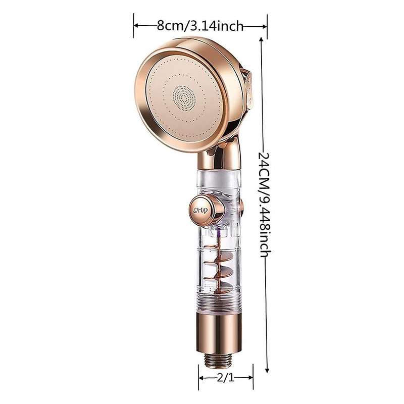 Shower Head Hand Shower, 3 Jet Types and On/off Switch, Water-saving