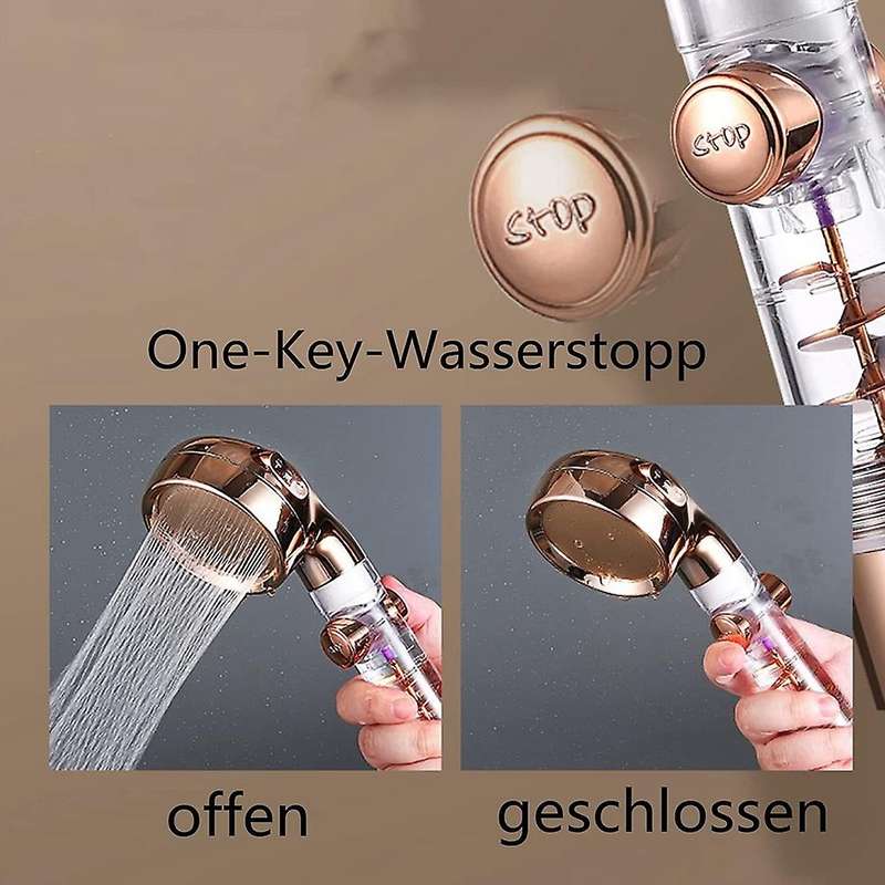 Shower Head Hand Shower, 3 Jet Types and On/off Switch, Water-saving
