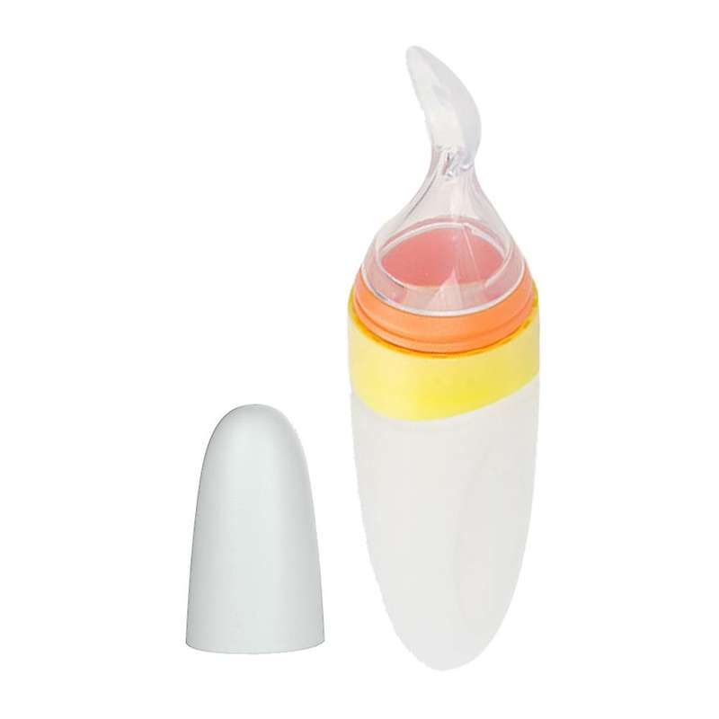 Children's Squeeze Feeding Spoon Baby Tableware Portable A