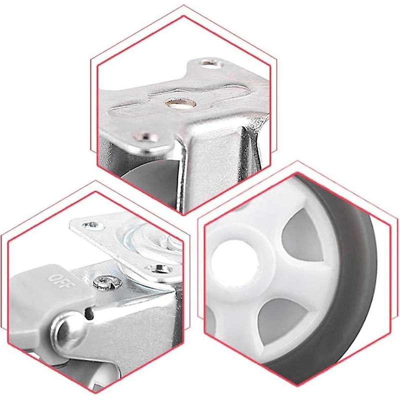 4pcs Rubber Casters, for Furniture Electric Wheel Sh-025 (1 Inch)