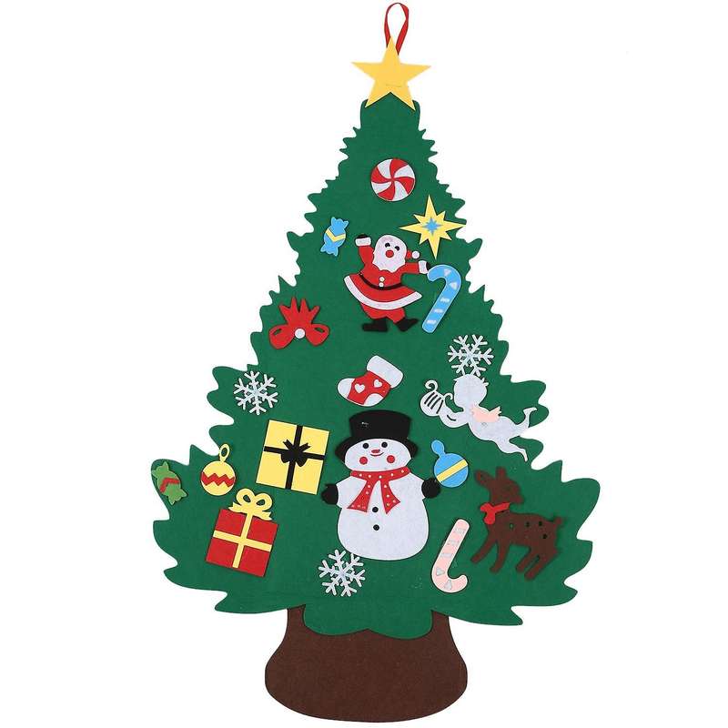 Diy Felt Christmas Tree Pendants for Home Christmas Decoration