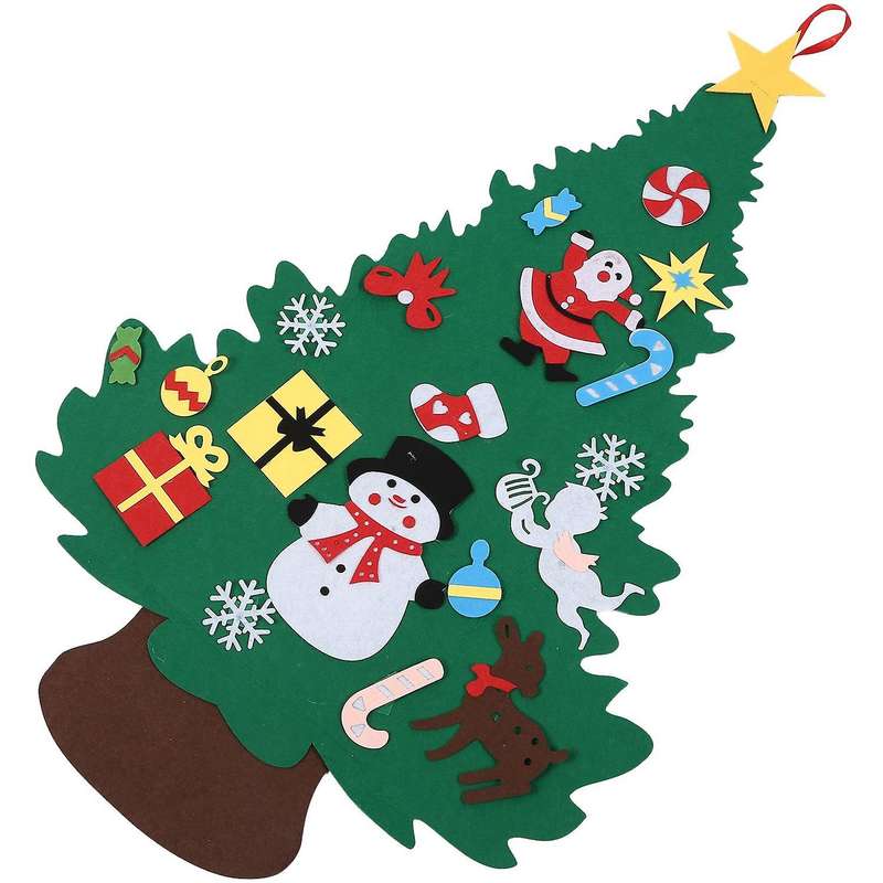 Diy Felt Christmas Tree Pendants for Home Christmas Decoration