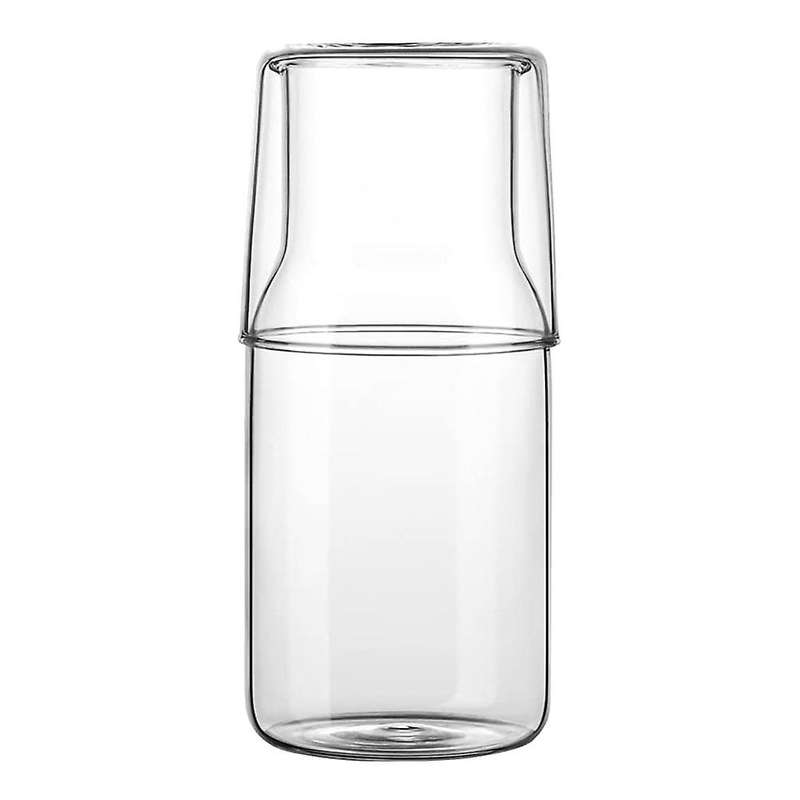500ml Bedside Water Carafe Set with Tumbler Glass Set for Bedroom