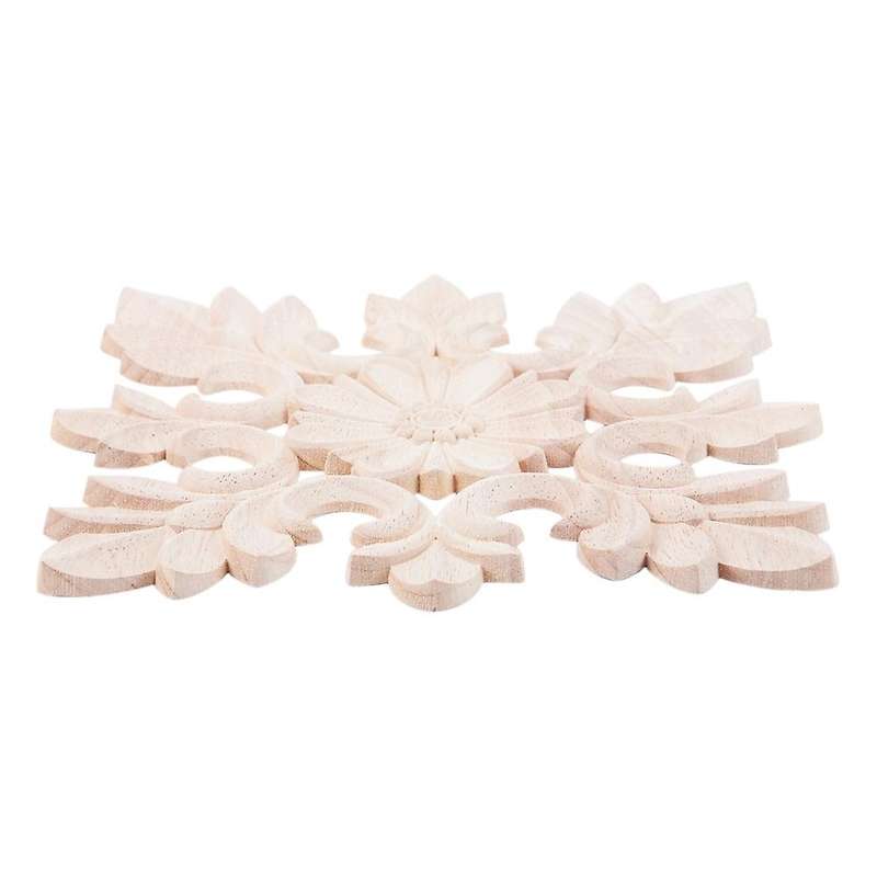 1x Rubber Wood Carved Onlay Applique Diy Decor C:20 X 20cm