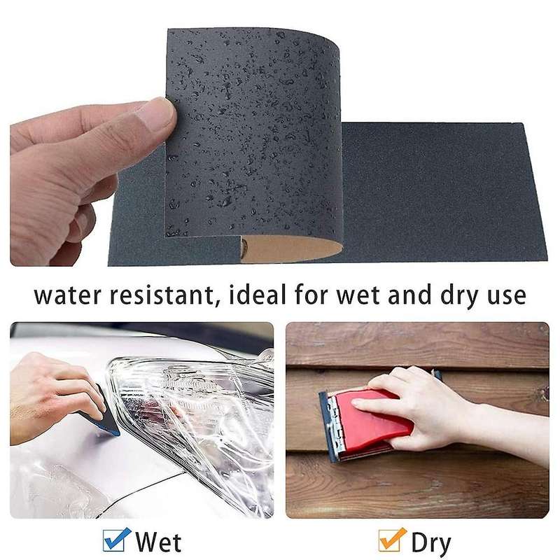 25pcs Sandpaper 9 X 3.6 Inch Wet Dry Sandpaper for Wood Polishing