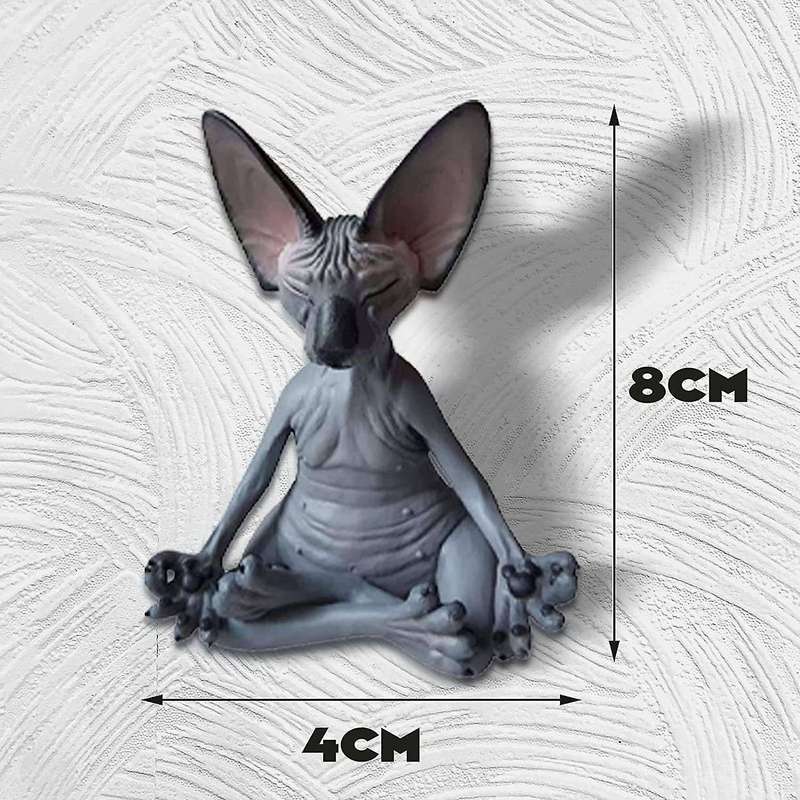 Sphynx Cat Meditate,thinking Cat Statue,meditating Thinking Cat
