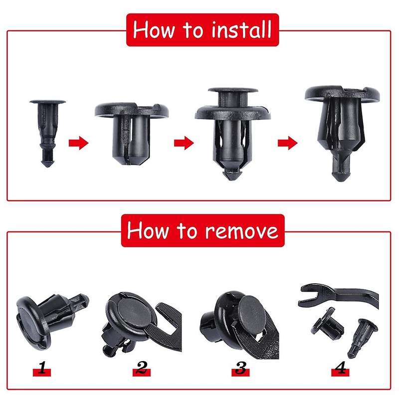 200pcs Bumper Clips for Honda and Acura Plastic Rivet Retainer Clips