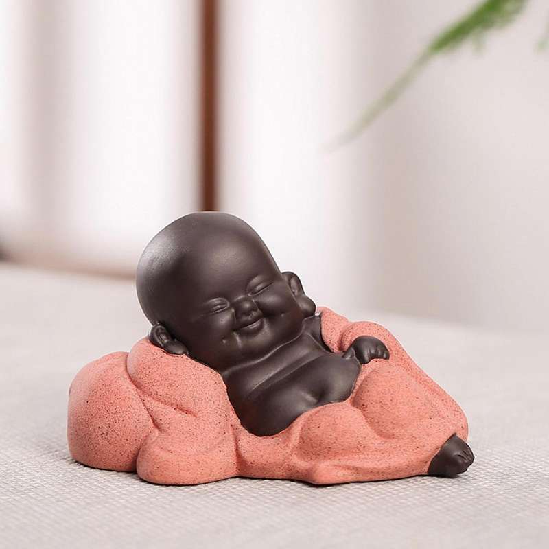 Cute Ceramic Little Baby Monk Buddha Statue Ornaments Home Decor C