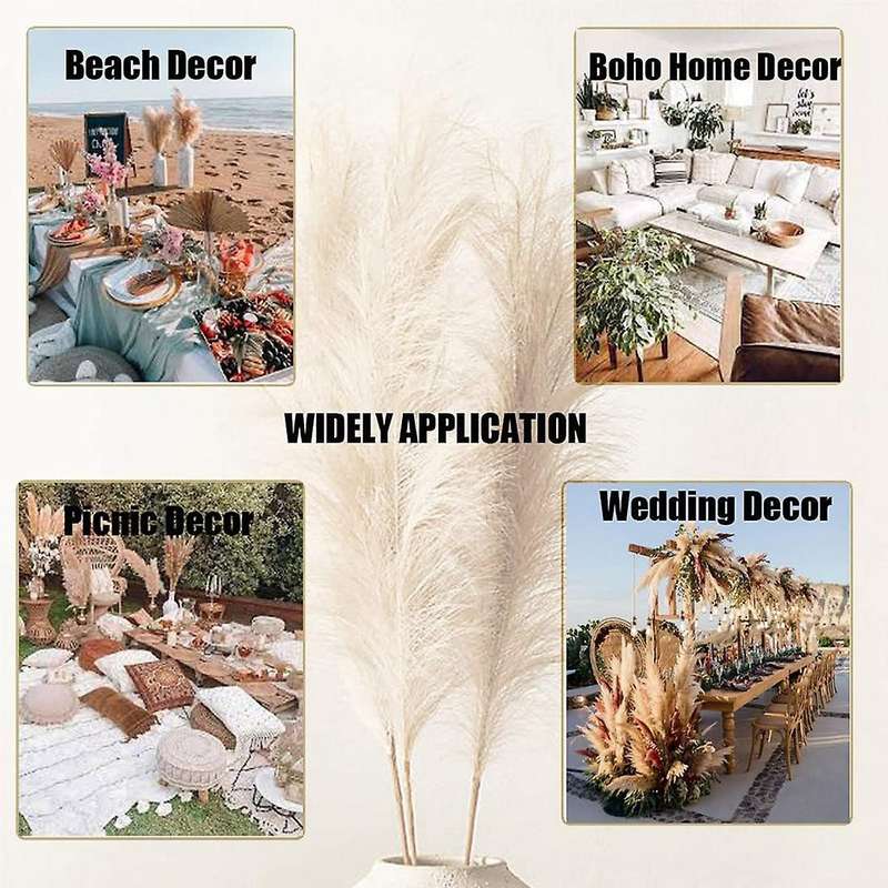 70 Pcs Pampas Grass Decor Diy Natural Dried Pampas Grass, Reed Grass