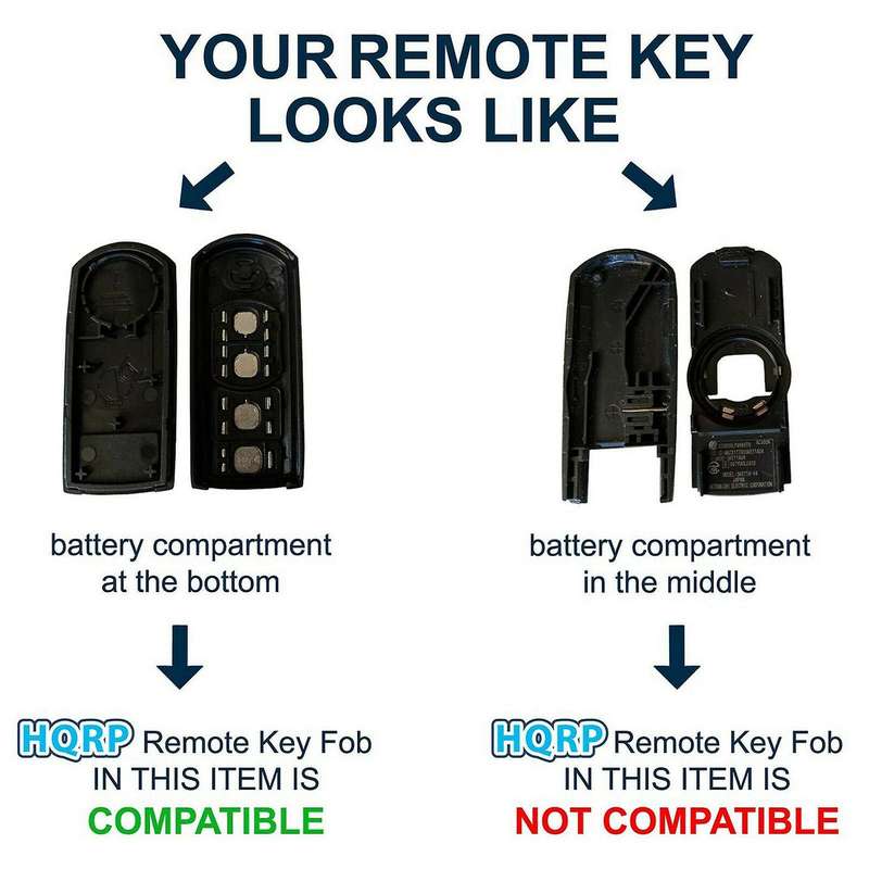 Keyless Entry Remote Car Key Shell 4 Button for Mazda 3 6 Cx-3 Cx-9