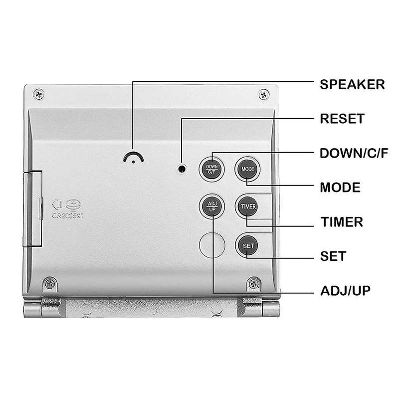 2 Pcs Digital Travel Alarm Clock Foldable Lcd Clock with Calendar