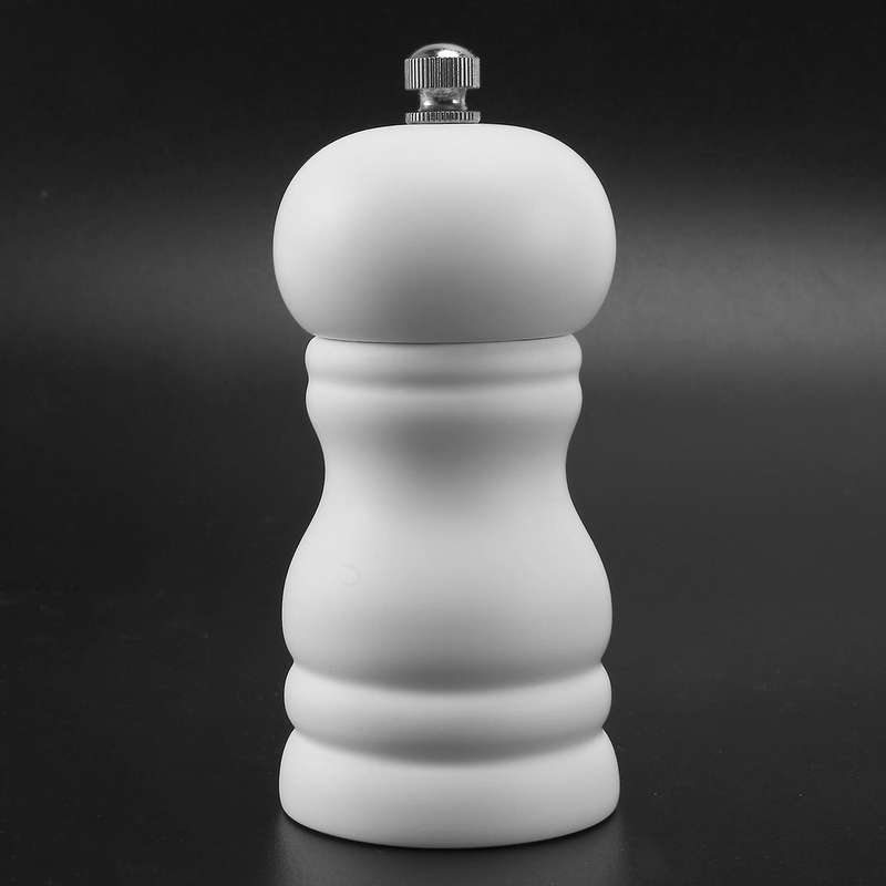 Wood Salt and Pepper Grinder Set Manual Mill Shaker, Solid Wood White