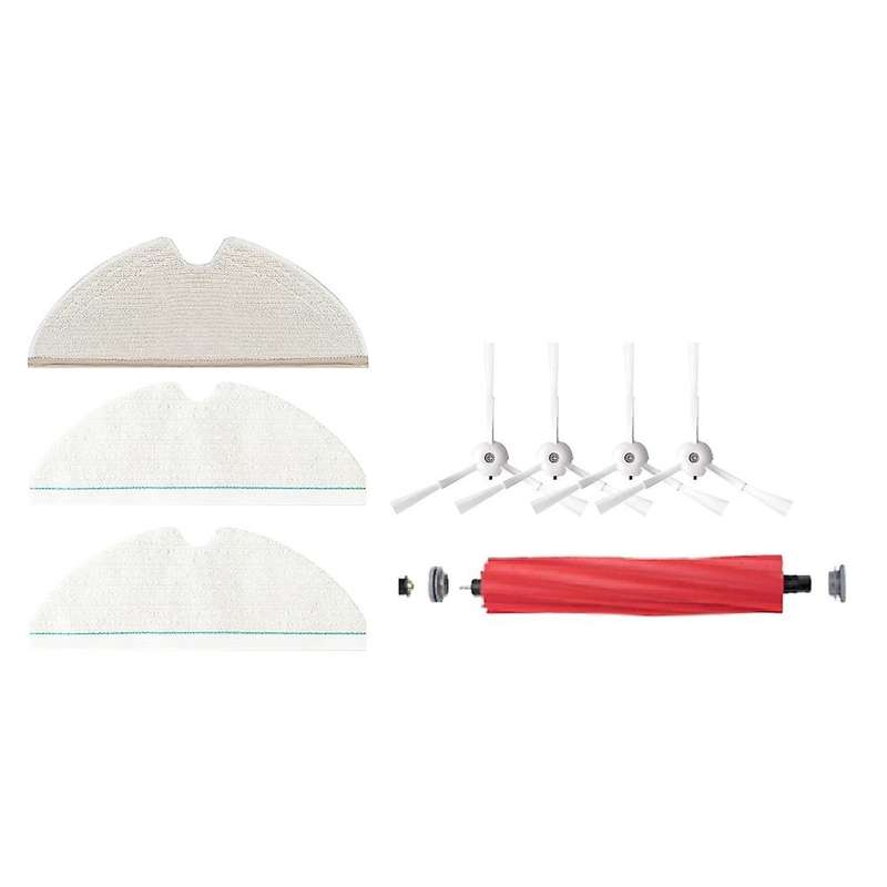 8pcs Detachable Main Side Brush Mop Cloth for Roborock Q7 Max / Max+