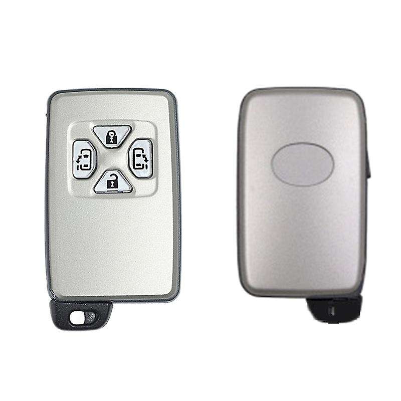 Car Card Remote Car Key Shell Case Fob 4 Button for Toyota Alphard