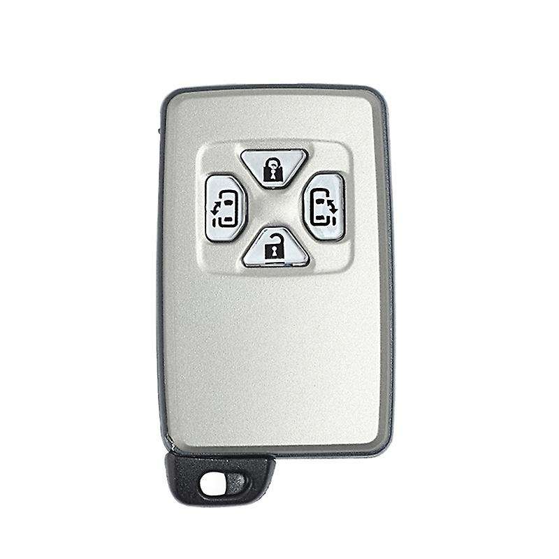 Car Card Remote Car Key Shell Case Fob 4 Button for Toyota Alphard