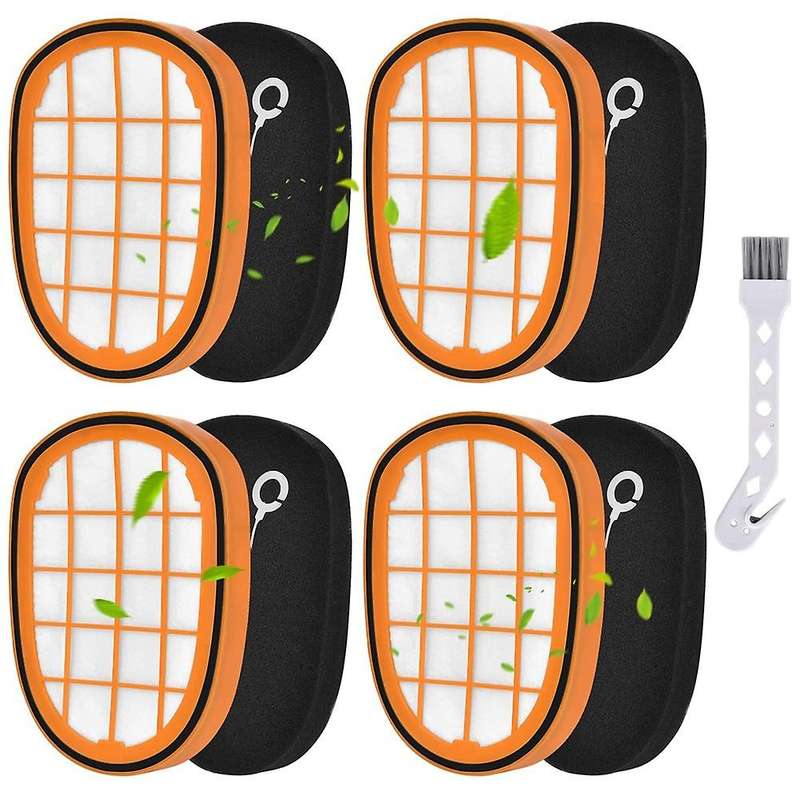 4 Pack Filters for Philips Speedpro Max Aqua Handheld Fc6812 Fc6813